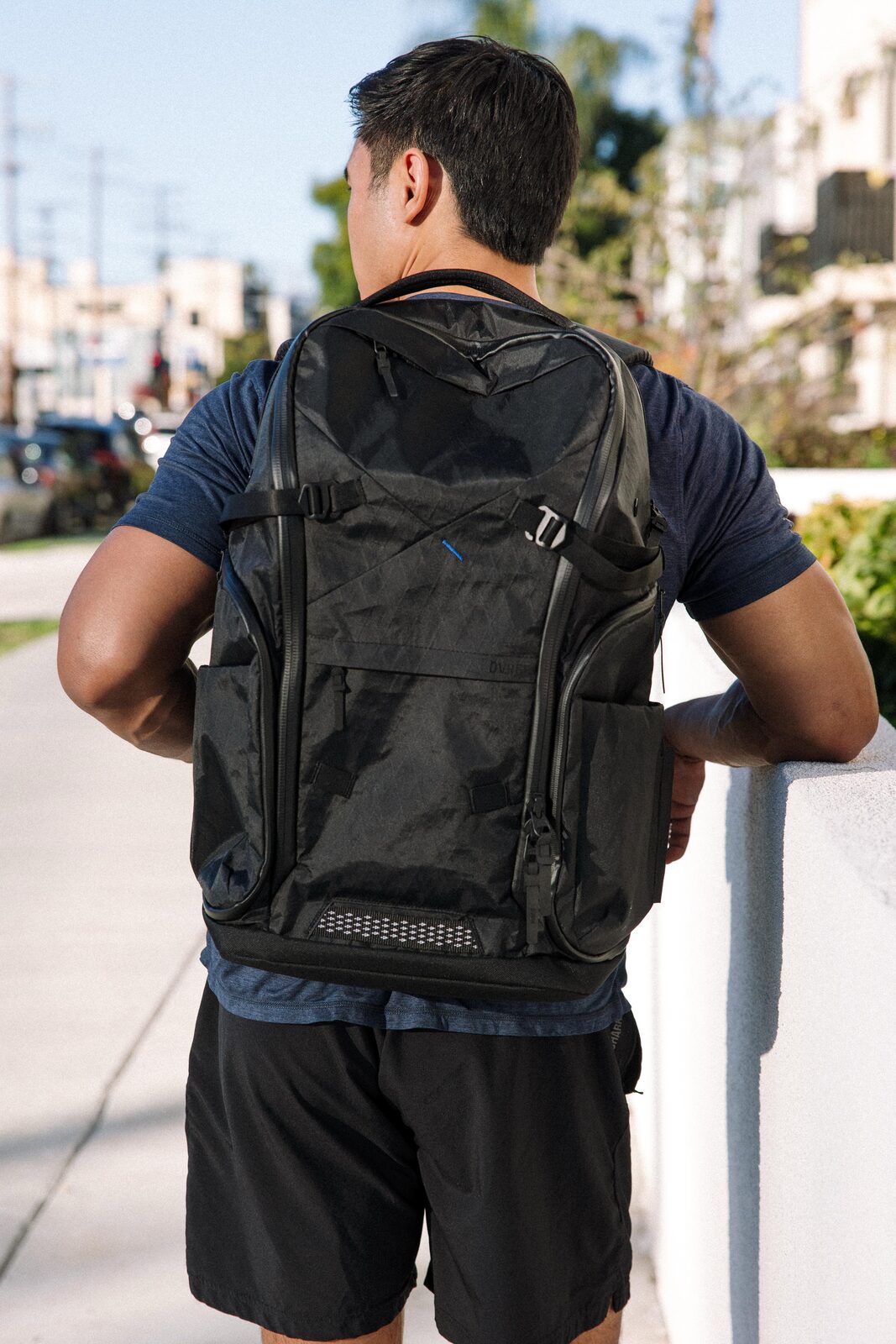 DVRGE backpack close-up, urban carry