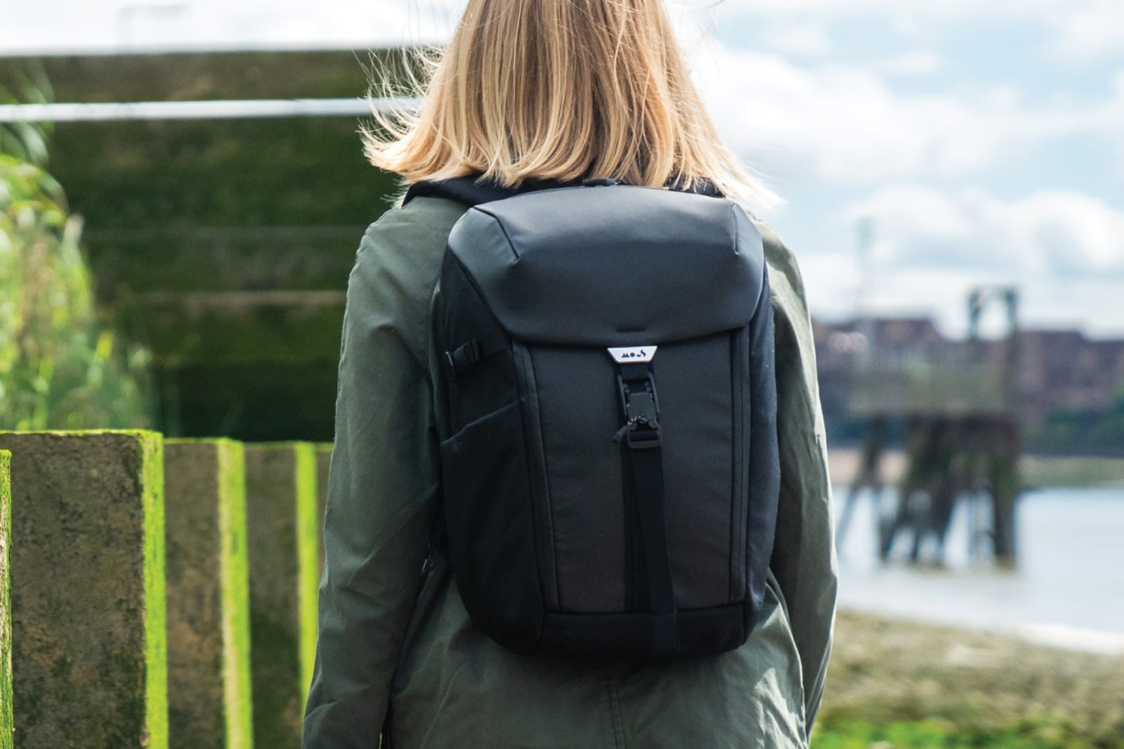 Mous 18L Commuter backpack in urban setting