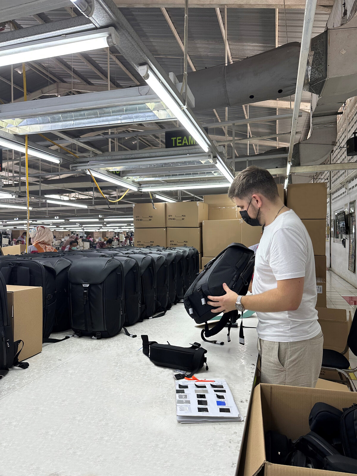 On-site QC inspection during Mous 25L production