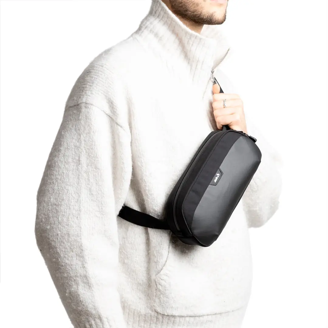 Mous Tech Pouch worn in lifestyle setting