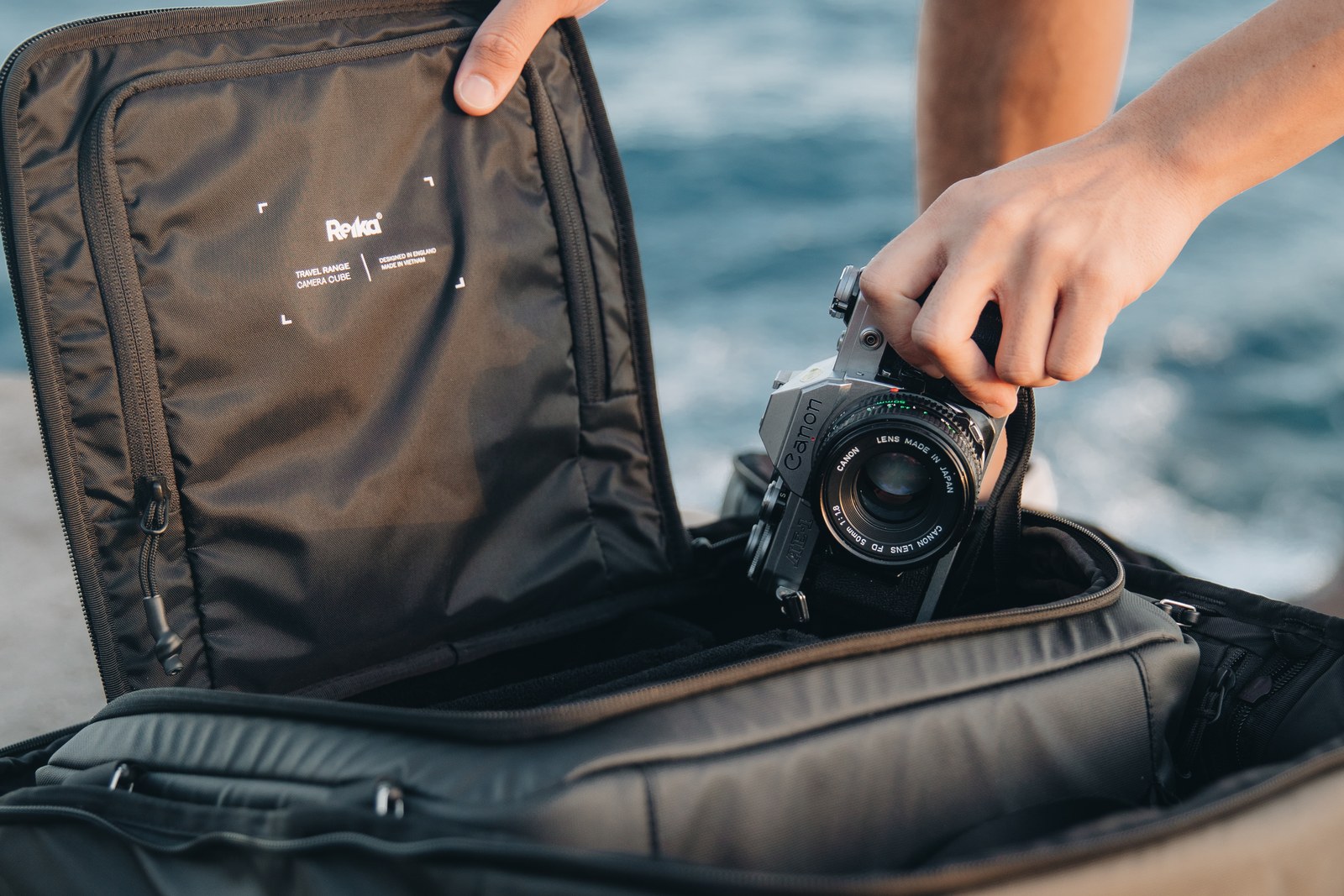 Reika Camera Cube inside the Travel Pack