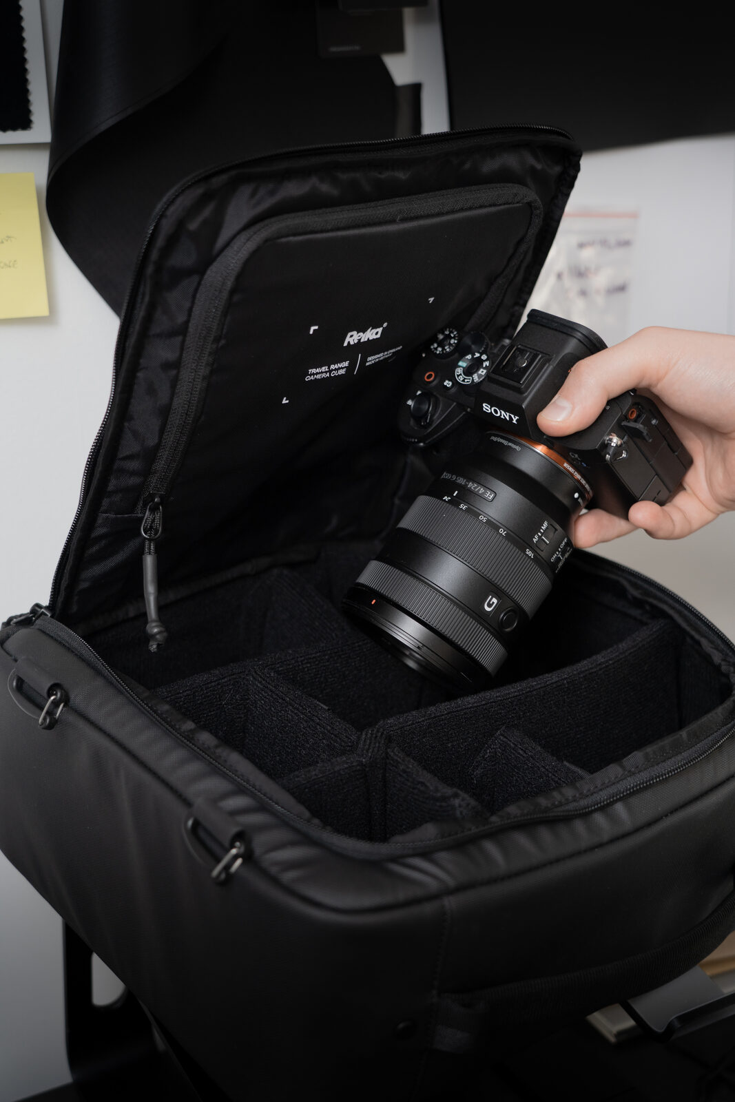 Reika Camera Cube detail, EVA divider system