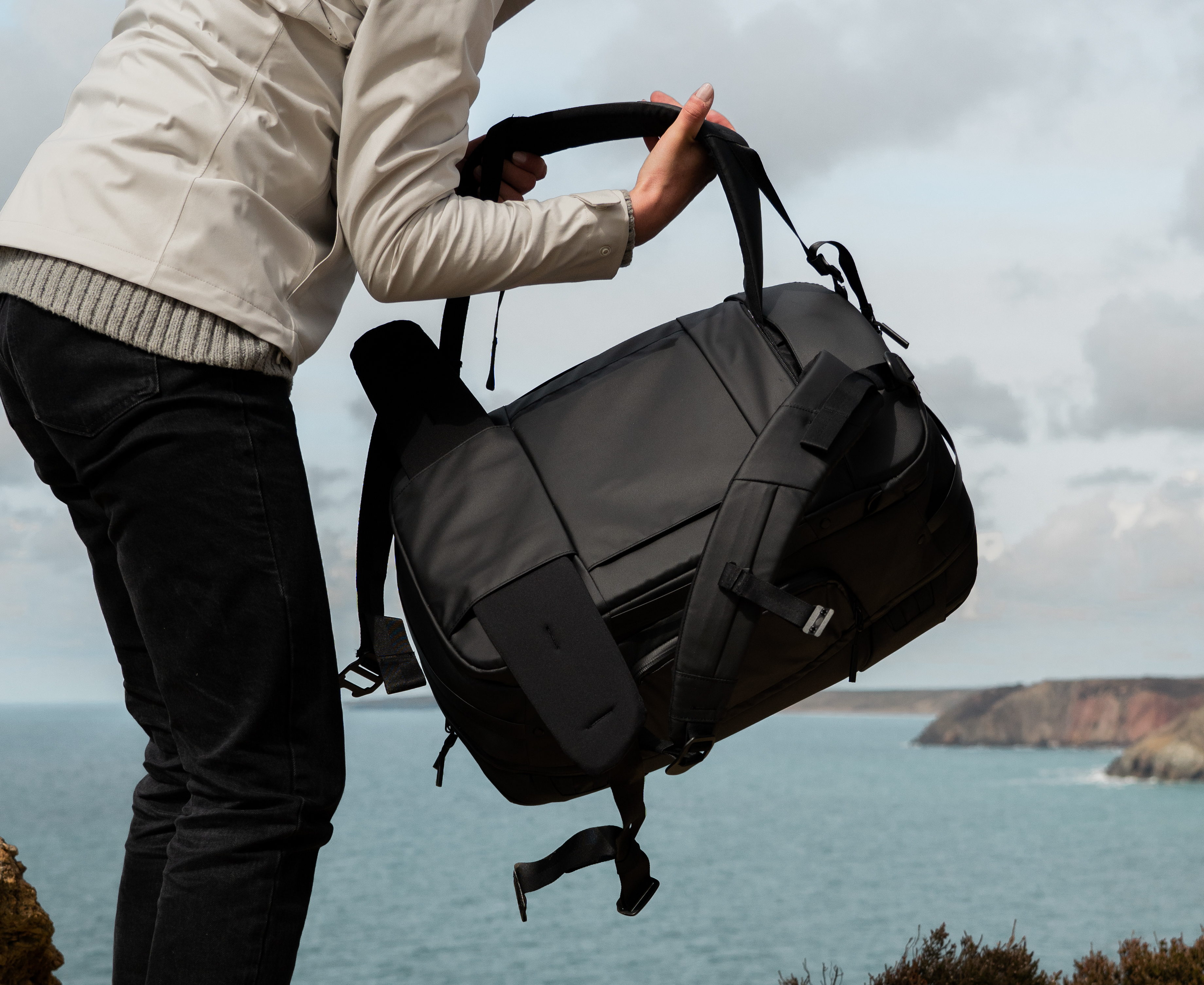 Reika Travel Pack, studio back panel detail